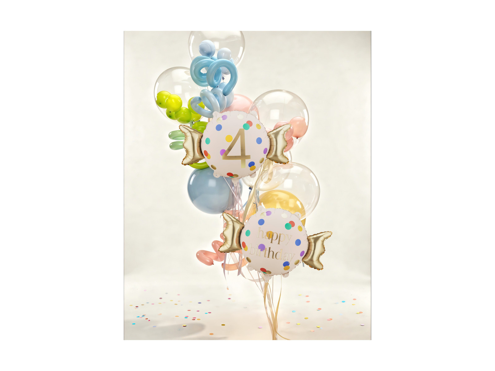 Balon foliowy Cukierek "4" 61x37cm FB387-4 PartyDeco
